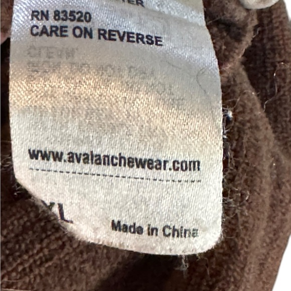 Avalanche Brown Knit Velour outer layer so soft and comfy XL GUC - Picture 3 of 5